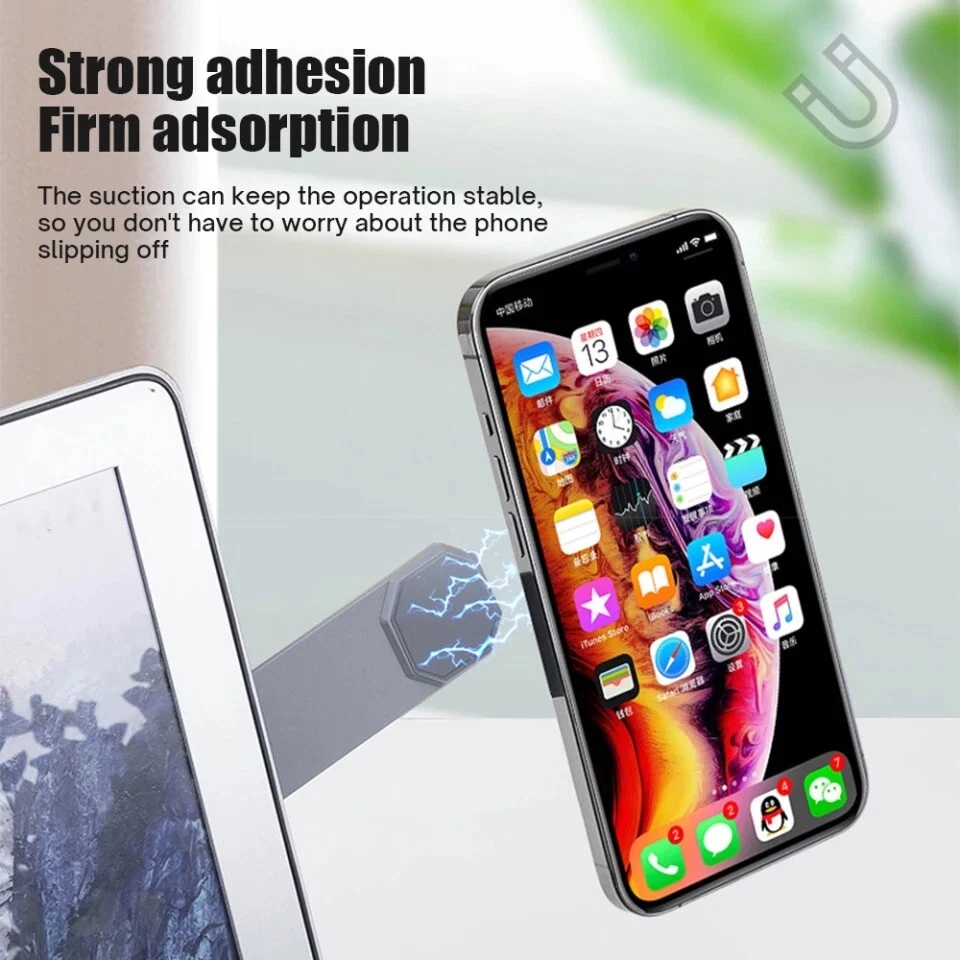 Laptop Side Mount Clip Phone Holder Magnetic Adjustable Bracket Laptop Expansion - Image 2 of 4