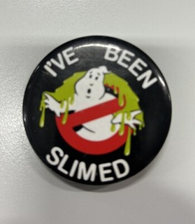 Vintage 2 1/4" 1984 Ghostbusters  Movie PROMO BUTTON I’ve Been Slimed Clean
