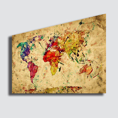 Quadri moderni World Map quadro moderno mappamondo pannelli d'arredo arredamento