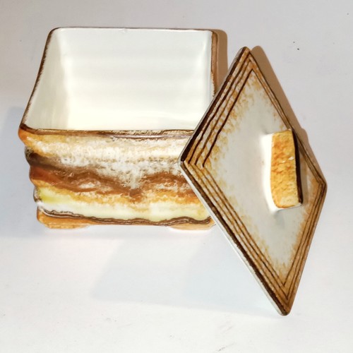 Boîte 1930 Sörnewitz Meissen Allemagne céramique carrée Art Déco - Picture 8 of 12