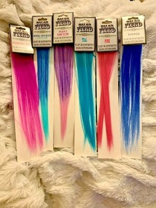hair extensions glow dark teal clip range colors lot pink