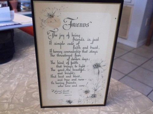 Vintage Friends Poem Plaque - Picture 7 of 8