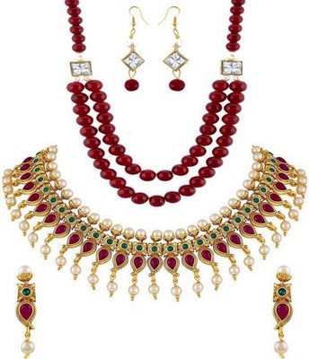 Beautiful Alloy Gold-plated Jewel Set 