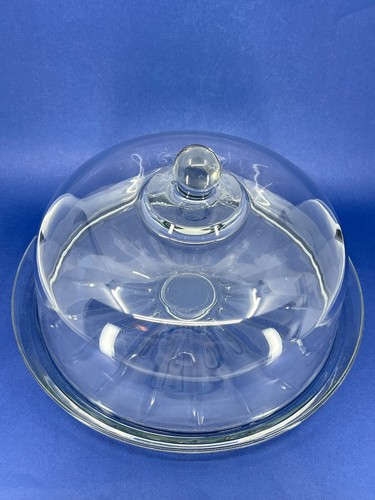 Anchor Hocking Swirl Glass Cake Plate Stand & Dome Lid 8"H x 13"W Cake Display - Picture 21 of 24