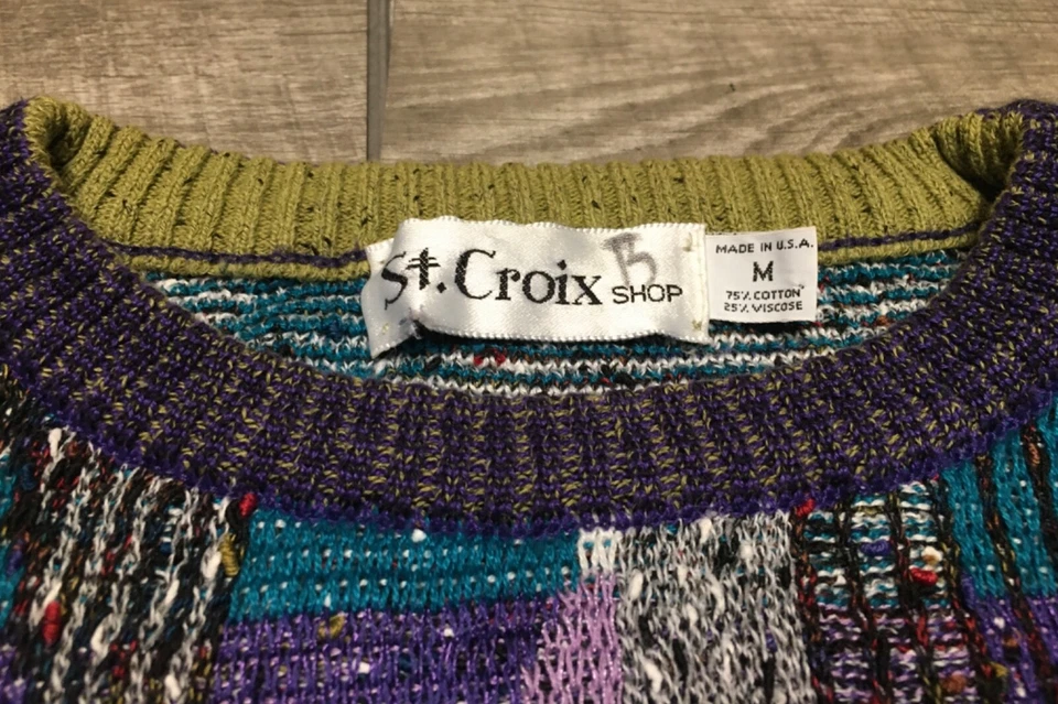 Suéter Artístico St. Croix Arte Abstracto para Usar Edición Limitada Coleccionista Mediano Foto 4 de 4