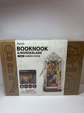 NEW Rolife Booknook  Wonderland Miniature Garden House DIY 8"X4.3"X9.5" TGB06