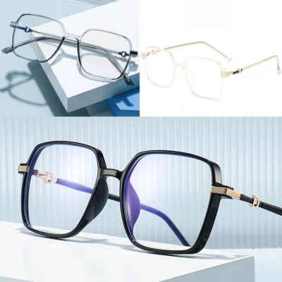 Quadratische Lesebrille Blaulichtfilter Großrahmen Lesehilfe Business Schwarz