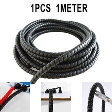 Lightweight Black Spiral Wrap Cable Protection with Hydraulic Hose Guard