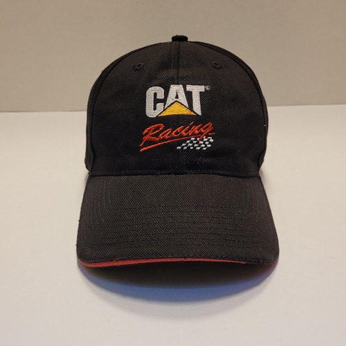 CAT Racing Black Adjustable Cap Hat Caterpillar Inc Licensed Merchandise - 第 1/7 張圖片
