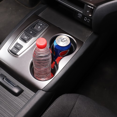 Red Carbon Fiber Center Control Cup Holder Mat Trim For Honda Pilot 2015-2019 - Picture 4 of 14