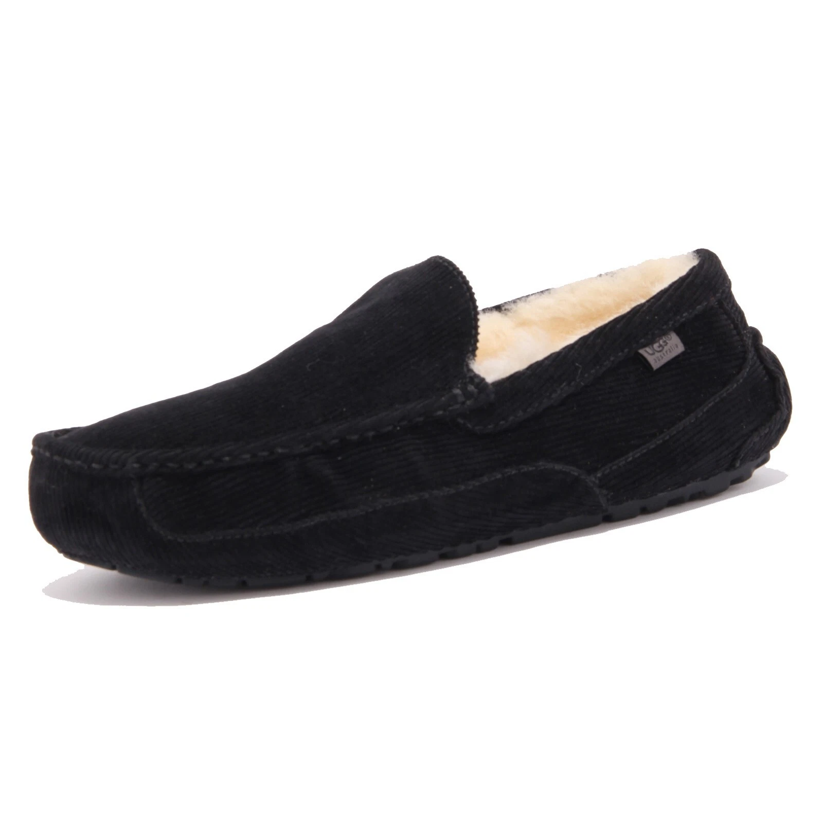 4962AA (WITHOUT BOX) velluto mocassino uomo VELVET black UGG loafer man