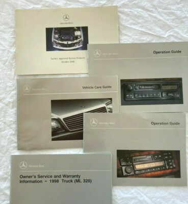 Mercedes Benz Manual Assorted 1998 Truck ML 320 Service Warranty Operation Guide