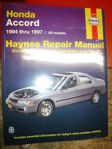 1994 1997 Honda Accord Haynes Repair Manual Service 1995 1996 Ebay