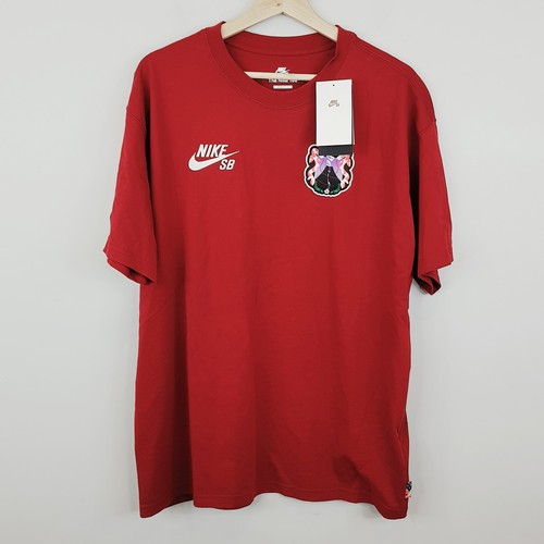 OLYMPICS 2024 TEAM JAPAN Nike SB Skate Mens Size M Red Loose Fit Tee T-shirt