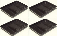 4 x Tupperware Slanted Soap / Sponge Holder Raised Slots to Drain moisture Black