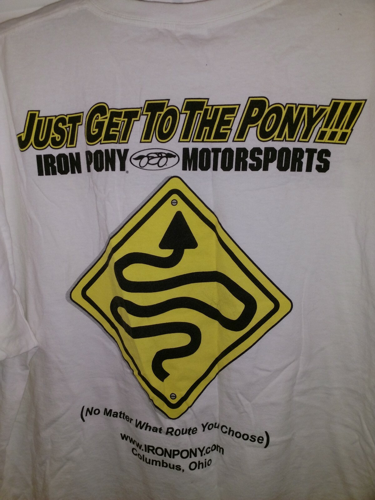 Iron Pony Motorsports Get To The Pony T Shirt Uomo 2XL Bianco