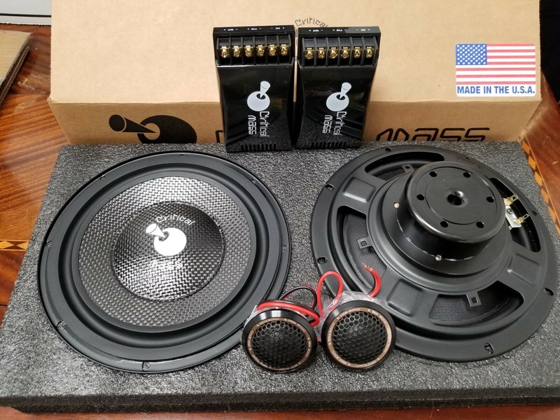 CRITICAL MASS 8'' COMPONENT 2WAY SPEAKER AUDIO JL ALPINE SKAR ADS JBL FOCAL BEST