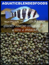 ABF COLOR & GROW FLOATING CICHLID PELLET MIX 3.5,KRILL & SPIRULINA,Oscar,ABF296