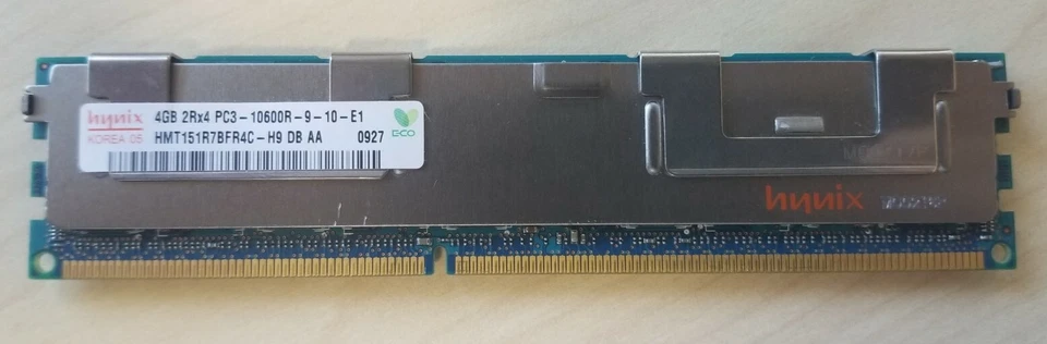 32GB (8 x 4GB) PC3-10600R DDR3-1333 ECC Server RAM Memory Hynix HMT151R7BFR4C-H9 - Image 2 of 3