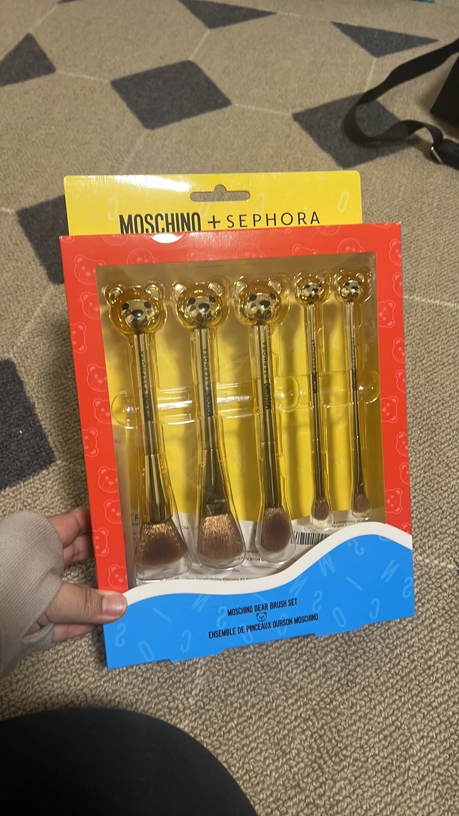 MOSCHINO x Sephora Bear Brush Set Gold 5 Piece Limited Edition NIB