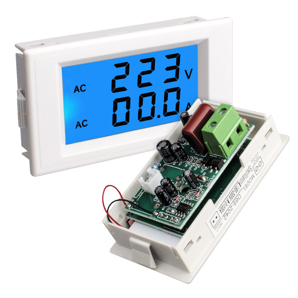 Dual LCD Digital Display AC 80-300V 100A Voltmeter Ammeter Voltage