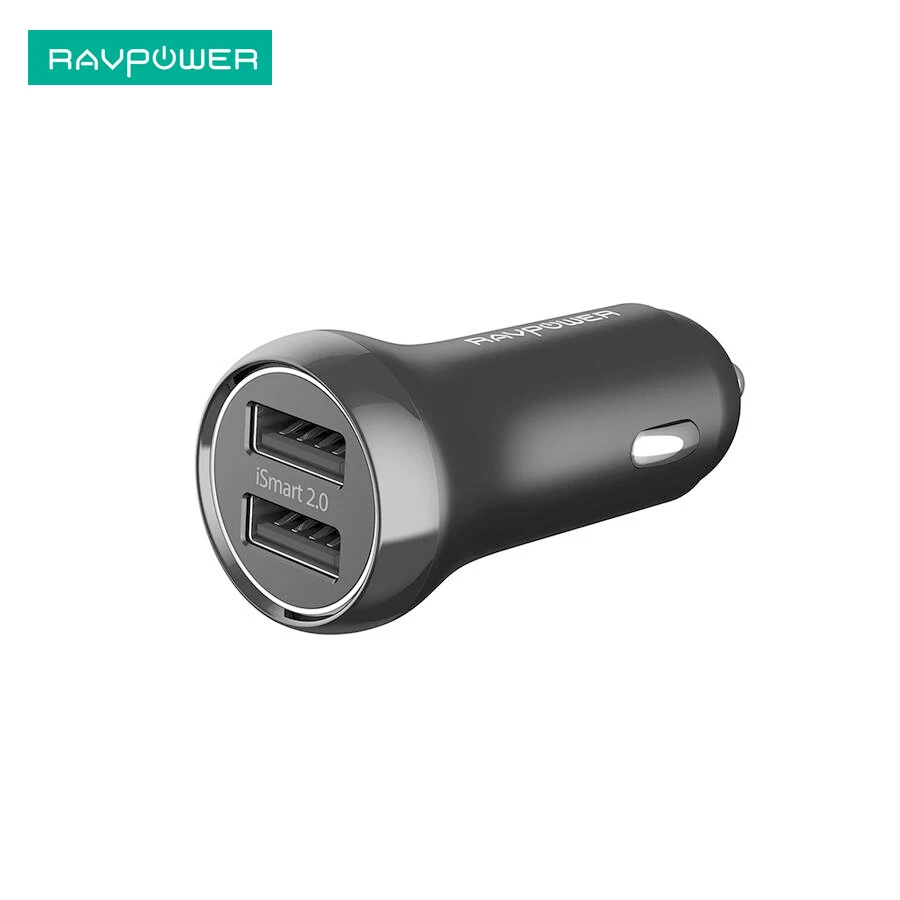 RAVPOWER 2 USB Port Fast Car Charger Adapter for iPhone Samsung Android  Phone