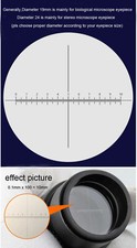 DIV 0.1mm Cross Micrometer Reticle Optical Glass Microscope Eyepiece Micrometer