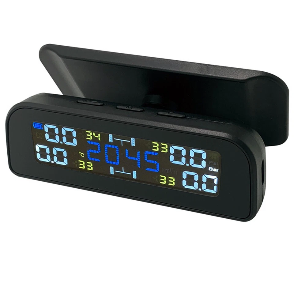 Sistema de monitoramento de pressão de pneus solar TPMS carro sem fio SUV display digital LCD - Imagem 4 de 4