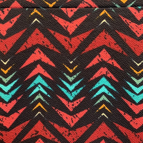 Gonna donna LulaRoe 3XL Cassie nera rossa verde acqua astratta dritta elasticizzata pull on - Foto 4 di 9