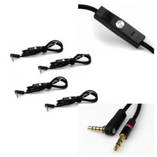 4PCS 4FT 3.5MM AUX REPLACEMENT AUDIO CABLE BLACK W/CONTROL TALK IPHONE 5 4S IPOD