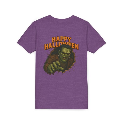 Frankenstein Spooky Halloween Youth Tee, Kids Halloween Shirt, Trick or Treat - Picture 75 of 102