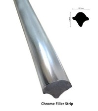JAGUAR E-TYPE XJ12 XJ6 XJS WINDSCREEN RUBBER INSERT STRIP CHROME (Per M)