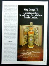 1972 KING GEORGE IV Blended Scotch Whisky Magazine Ad