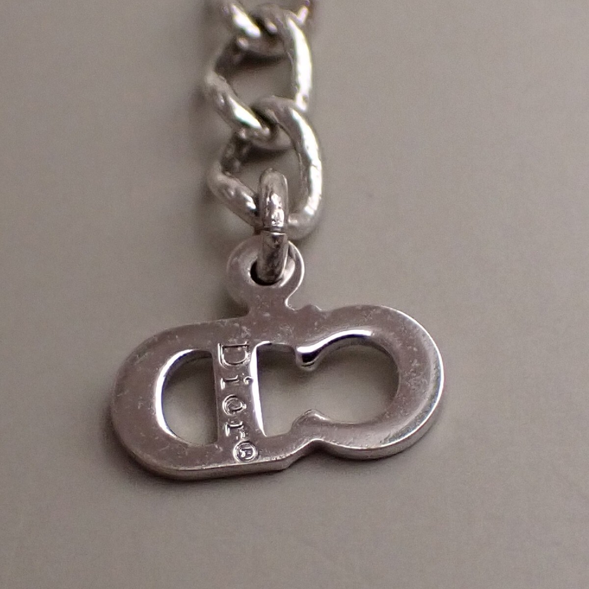 CHRISTIAN DIOR CD Logo Bracelet Bangle Silver Accessory