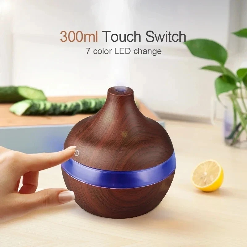 Essential Oil Diffuser Aroma Humidifier LED Ultrasonic Aromatherapy Air Purifier - Image 2 of 4