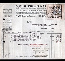 PARIS (II°) BLOUSES & APRONS / WORKWEAR "DUTHILLEUL & MINART" 1937