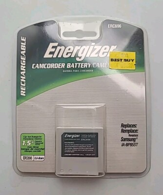 Energizer Lithium-Ion Battery for Select Samsung Camcorders ERC696 New Sealed