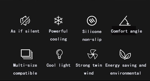 Ventilador de refrigeración radiador portátil soporte de mesa RGB juegos video AU - Imagen 2 de 15