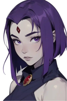 Raven Teen Titans Waifu Weatherproof Anime Sticker 6