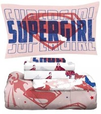 Supergirl "Solar Powered" Kids Reversible Bed Set -W11631759222, W35567220332