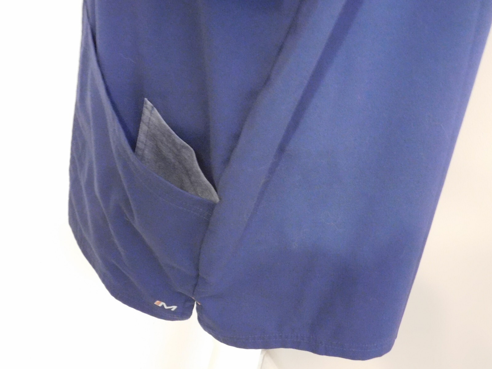 Women's Size XL Motion by Barco Navy Blue with Orange Bungee ID Loop Scrub Top image 7