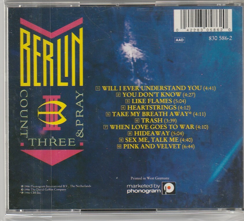 BERLIN ベルリン 32PD Berlin Count Three Party Japan CD 32pd-117 | eBay