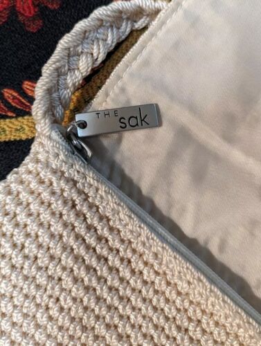THE SAK Bolso Macramé Bandolera de Hombro Beige Cartera con Correa Trenzada - Imagen 4 de 11
