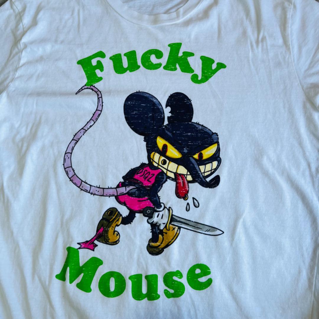 Dsquared2 T-shirt White Mouse Men's Size M From Japan i5702