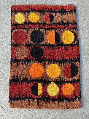 Vintage Scandinavian Swedish Vintage Ege Rya Shag Rug, Danish Design Tapestry