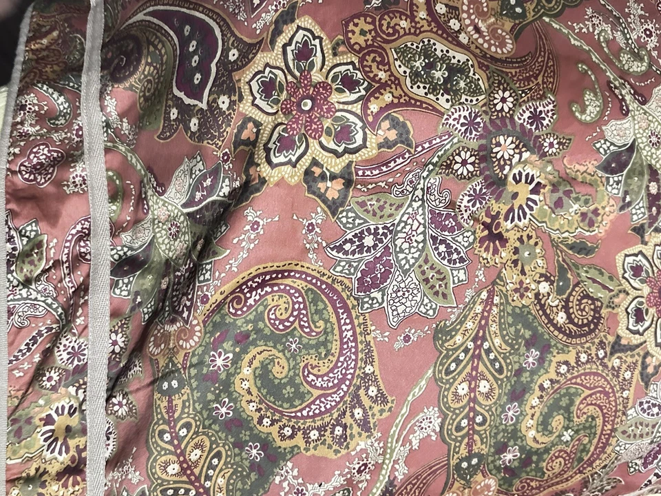 (2) CHAPS Ralph Lauren Chandler Paisley King Pillow Shams 40x24 100% Cotton EUC - Image 3 of 4