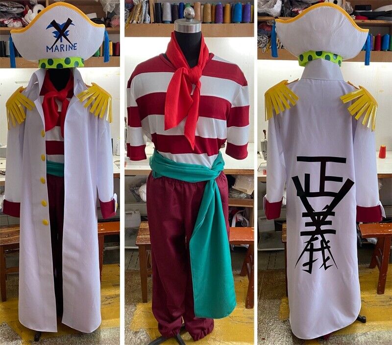 One Piece Buggy Cosplay Costume Full Set Hat