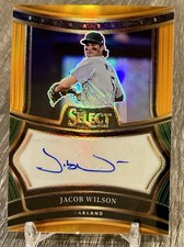 2025 Panini Select Baseball Signatures Orange Prizm Jacob Wilson Auto 69/75 A’s