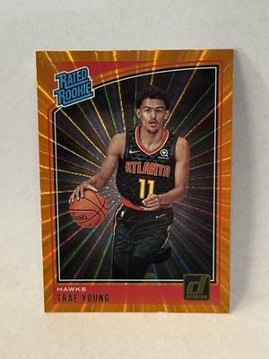 2018-19 Panini Donruss - Rated Rookies Trae Young #198 Holo Orange Laser (RC)