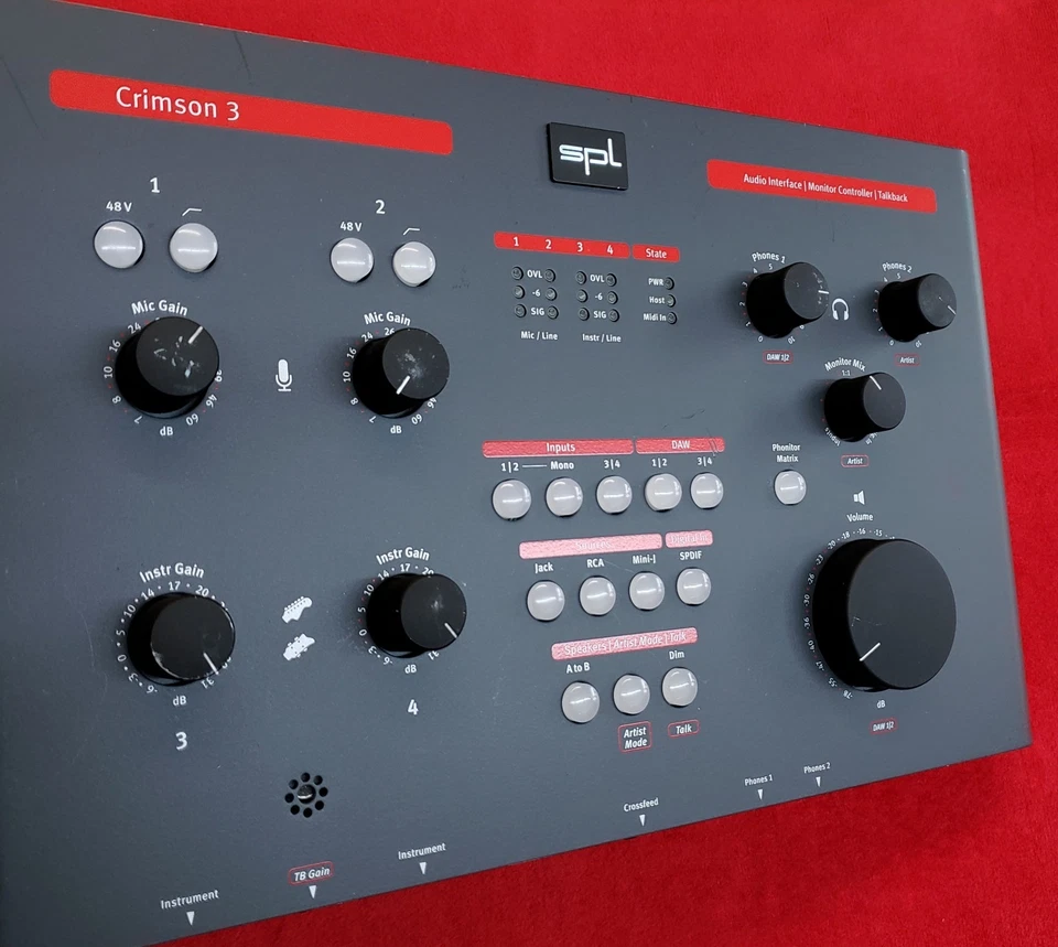 SPL Crimson 3 Pro Audio USB Interface Monitor Controller - Talkback - 1700 - V3 - Image 2 of 4